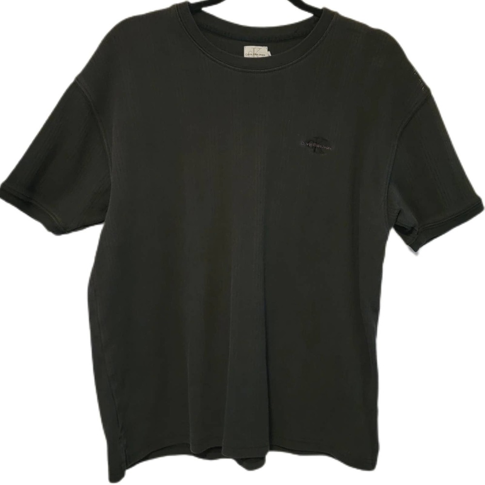 Calvin Klein Black Vintage Short Sleeve Shirt Large